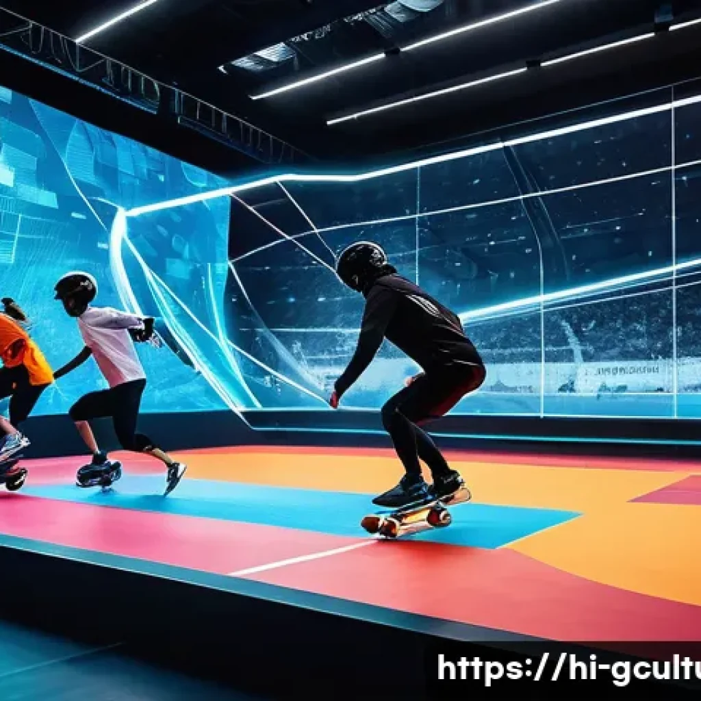 올림픽과 국제 스포츠 행사 - **Prompt 1: "The Future of Sports: AI and Dynamic Athletes"**
    "A visually striking and dynamic i...