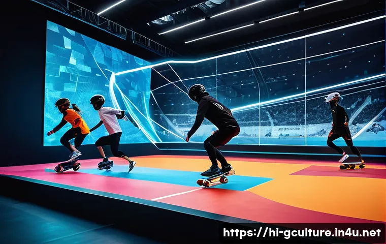 올림픽과 국제 스포츠 행사 - **Prompt 1: "The Future of Sports: AI and Dynamic Athletes"**
    "A visually striking and dynamic i...
